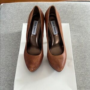 Steve Madden Women's Brown Leather Platform Heels